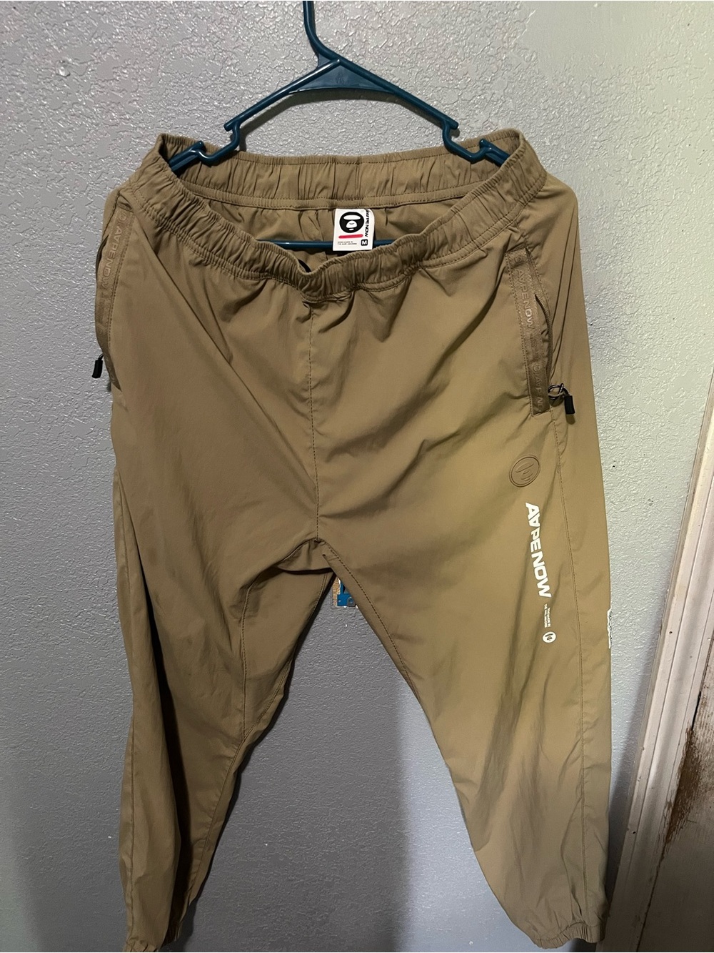 A Bathing Ape Khaki Active Pants